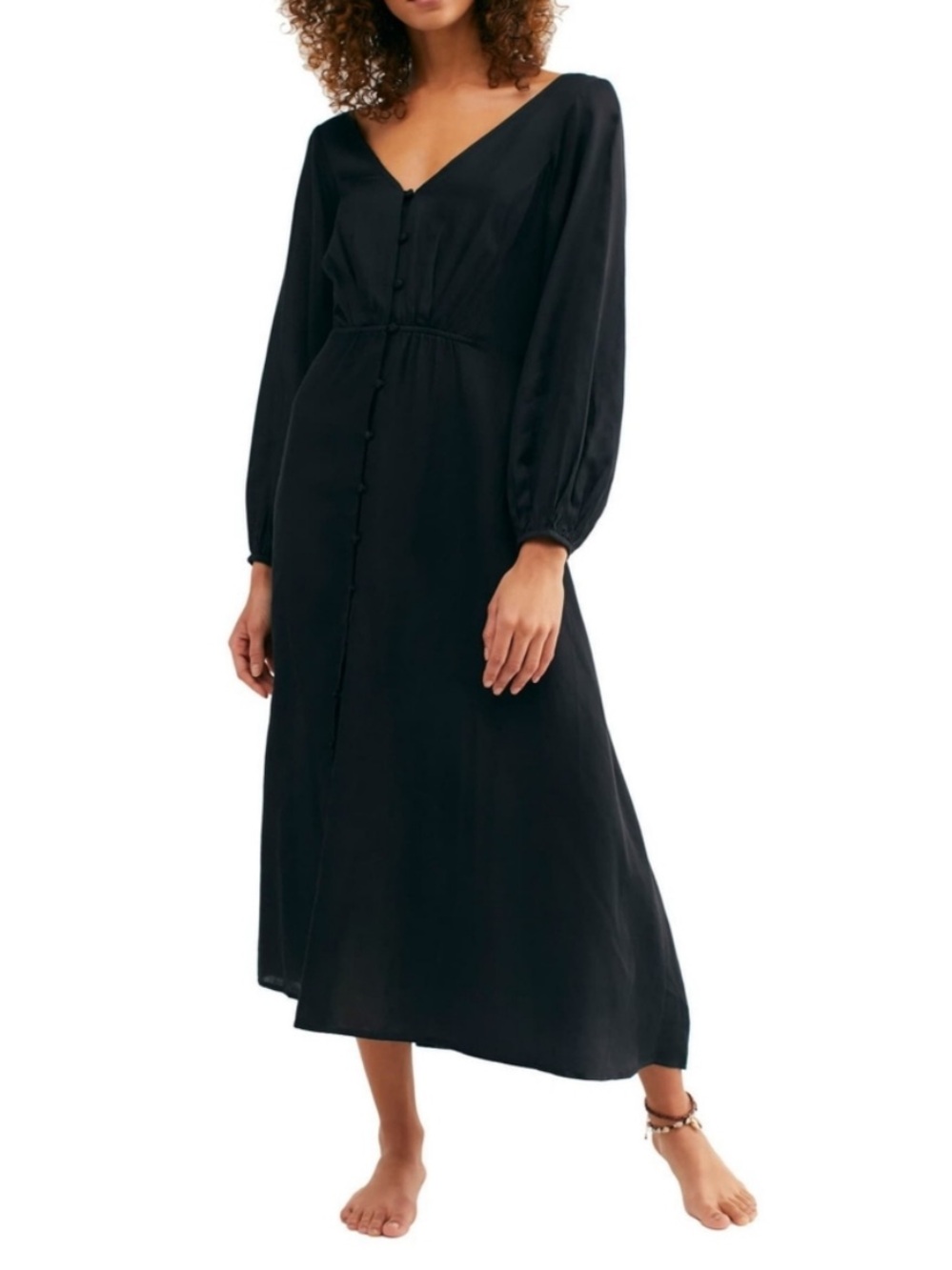 FREE PEOPLE ‘Later Days’ Boho Prairie Style Midi Dress - Picture 5 of 15